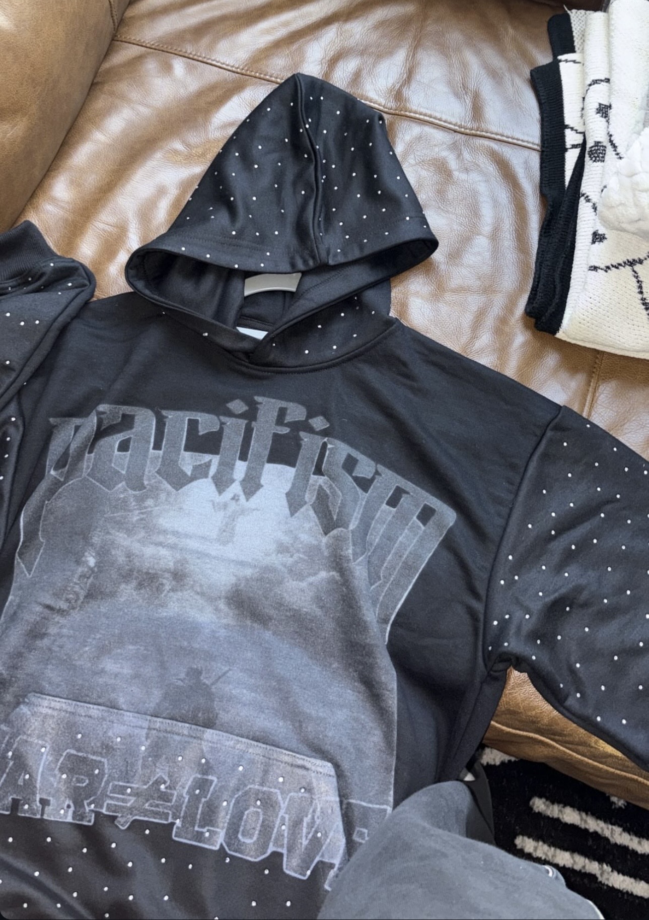 Hoodie crystal detail